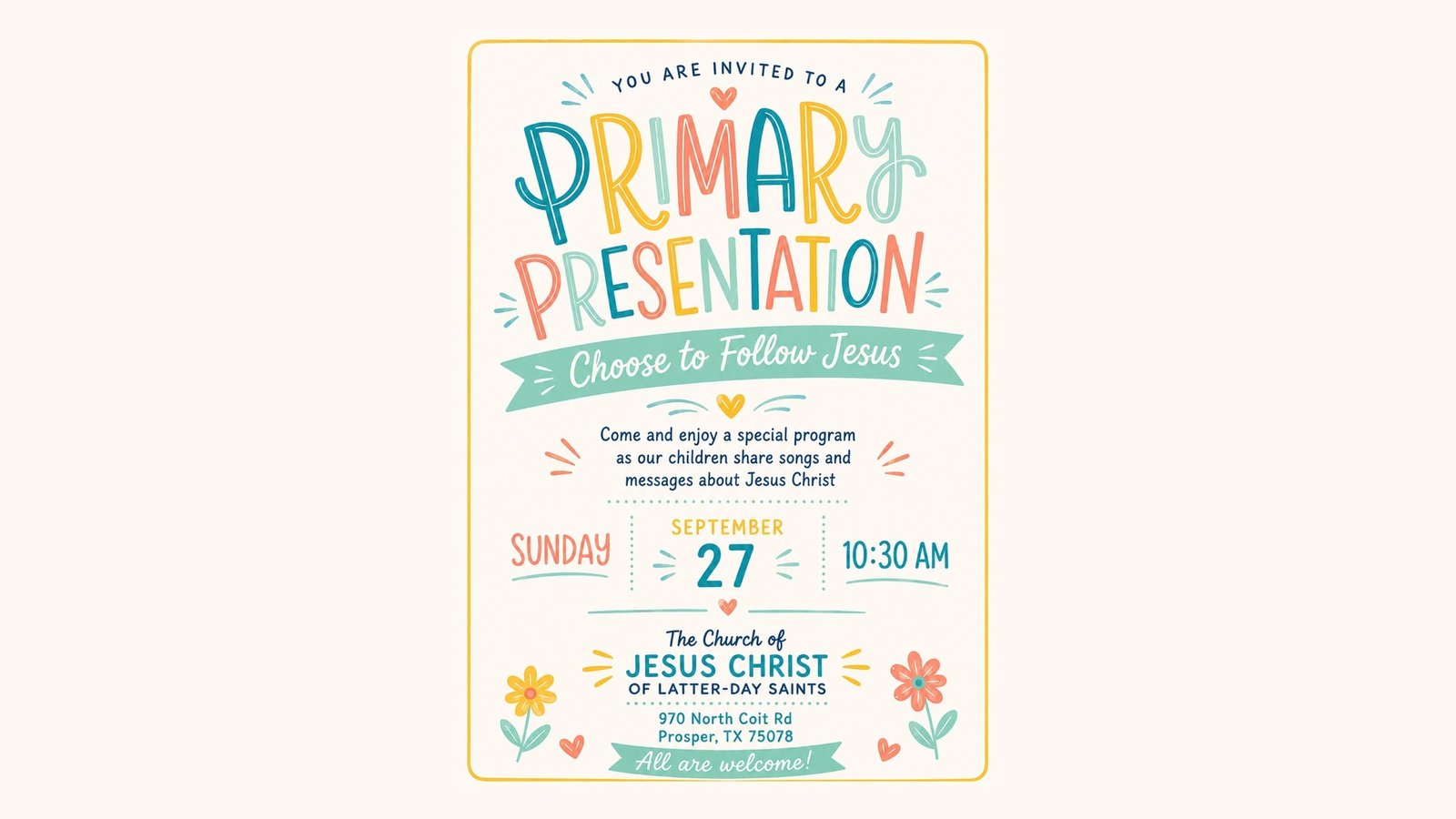 Primary Presentation flyer