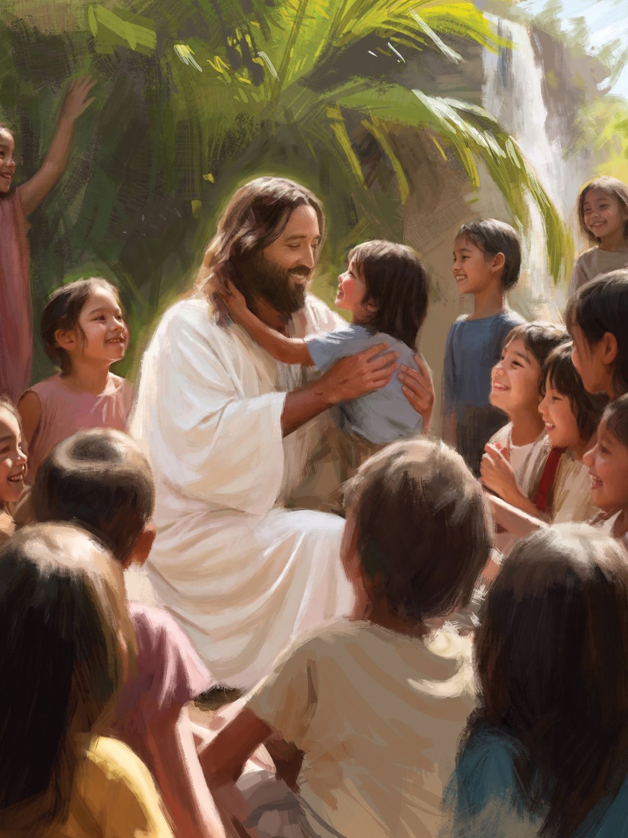 Painting of Jesus Christ surrounded by children